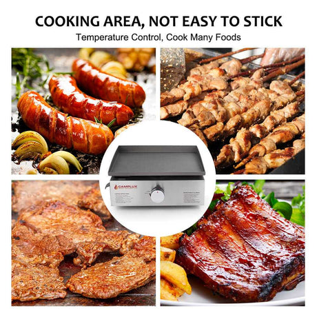 Camplux Outdoor Portable Griddles for RV, Camping and Tailgating - 17 Inch 13,000 BTU - Magnadyne