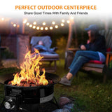 Camplux Outdoor Propane Fire Pit with Cover and Carry Kit, Auto-Ignition - Magnadyne