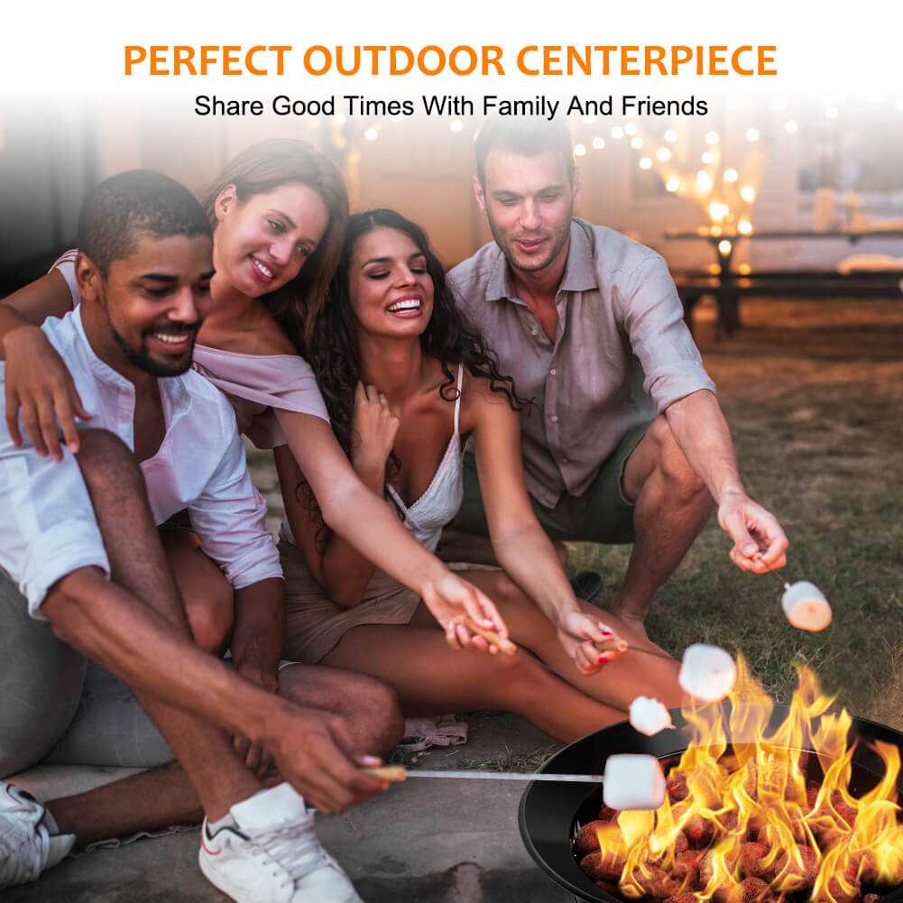 Camplux Outdoor Propane Fire Pit with Cover and Carry Kit, Auto-Ignition - Magnadyne