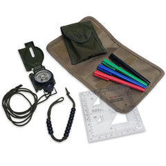 Compass Navigation Package - Traditional Military Lensatic Compass - Everything Needed to Get Started in Compass Land Navigation - Magnadyne