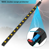 CRST 4.2" Wide Spaced 12 Outlets Mountable Metal Power Strip Surge Protector, 15FT Power Cord, Mounting Brackets Included - Magnadyne