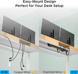 CRST 8-Outlet Mountable Metal Power Strip | 4-Way Bracket Mount, 2100J - Magnadyne