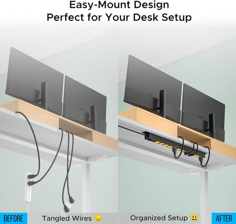 CRST 8-Outlet Mountable Metal Power Strip | 4-Way Bracket Mount, 2100J - Magnadyne