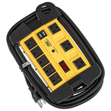 CRST 8 Outlets Dural USB Mountable Metal Power Strip Surge Protector with Cord Wrapping Design, Optional 15FT or 6FT Power Cord - Magnadyne