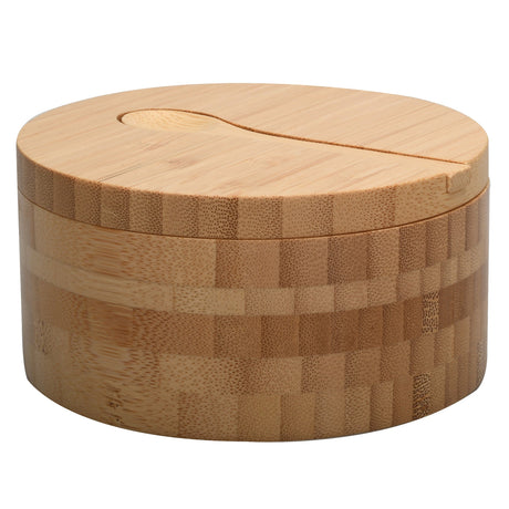 Eco-Friendly Bamboo Salt & Spice Cellar with Integrated Spoon – 1, 2, or 3 Compartments - Magnadyne
