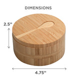 Eco-Friendly Bamboo Salt & Spice Cellar with Integrated Spoon – 1, 2, or 3 Compartments - Magnadyne