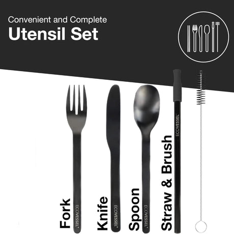 EcoVessel's Wanderware Reusable Stainless Steel Set - Magnadyne