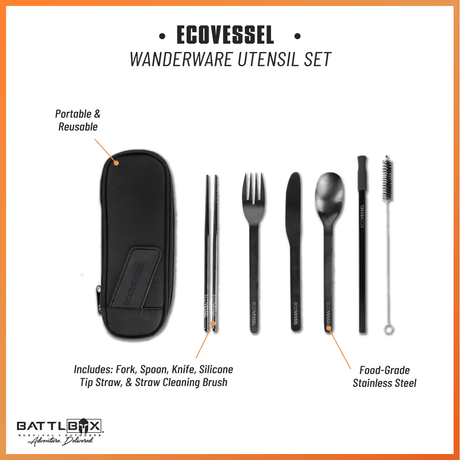 EcoVessel's Wanderware Reusable Stainless Steel Set - Magnadyne