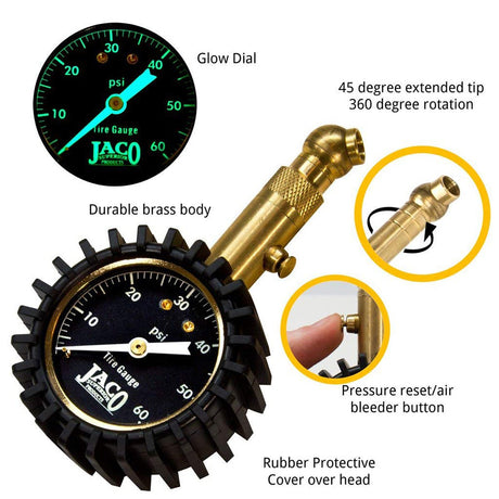 Elite® Tire Pressure Gauge - 60 PSI - Magnadyne