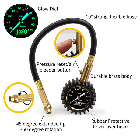 ElitePro™ Tire Pressure Gauge - 100 PSI - Magnadyne