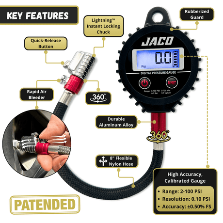 ElitePro-X Digital Tire Pressure Gauge with Lightning™ Chuck - Magnadyne