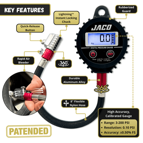 ElitePro-X Digital Tire Pressure Gauge with Lightning™ Chuck - Magnadyne