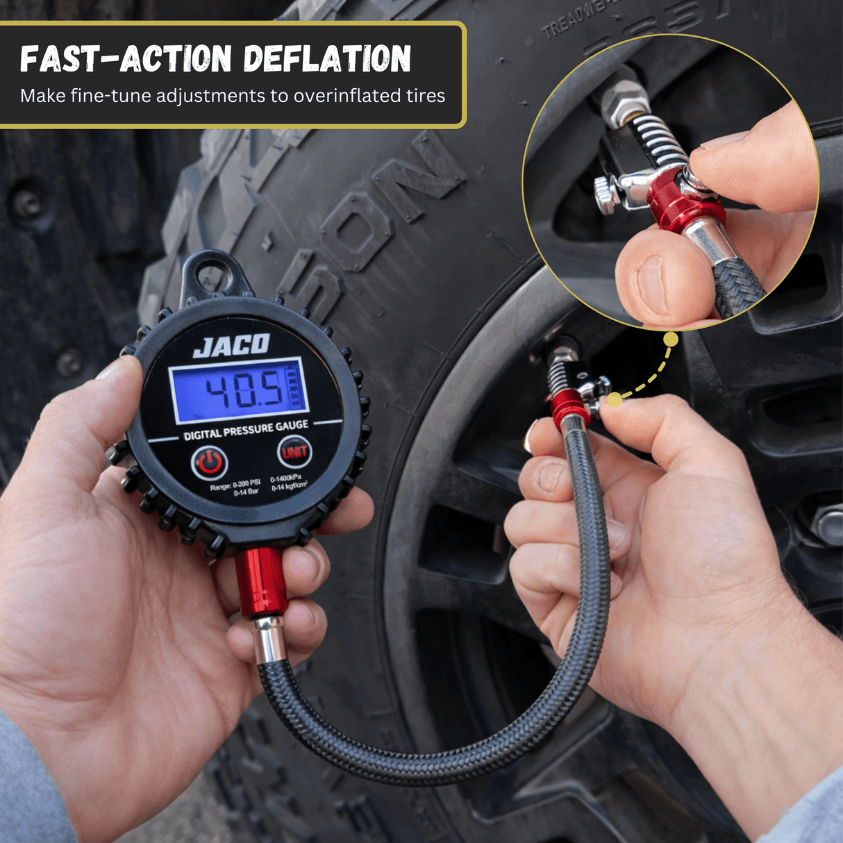 ElitePro-X Digital Tire Pressure Gauge with Lightning™ Chuck - Magnadyne