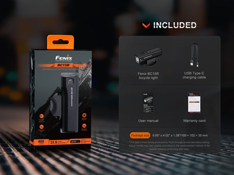 Fenix BC15R Lightweight Rechargeable Bicycle Light - Magnadyne