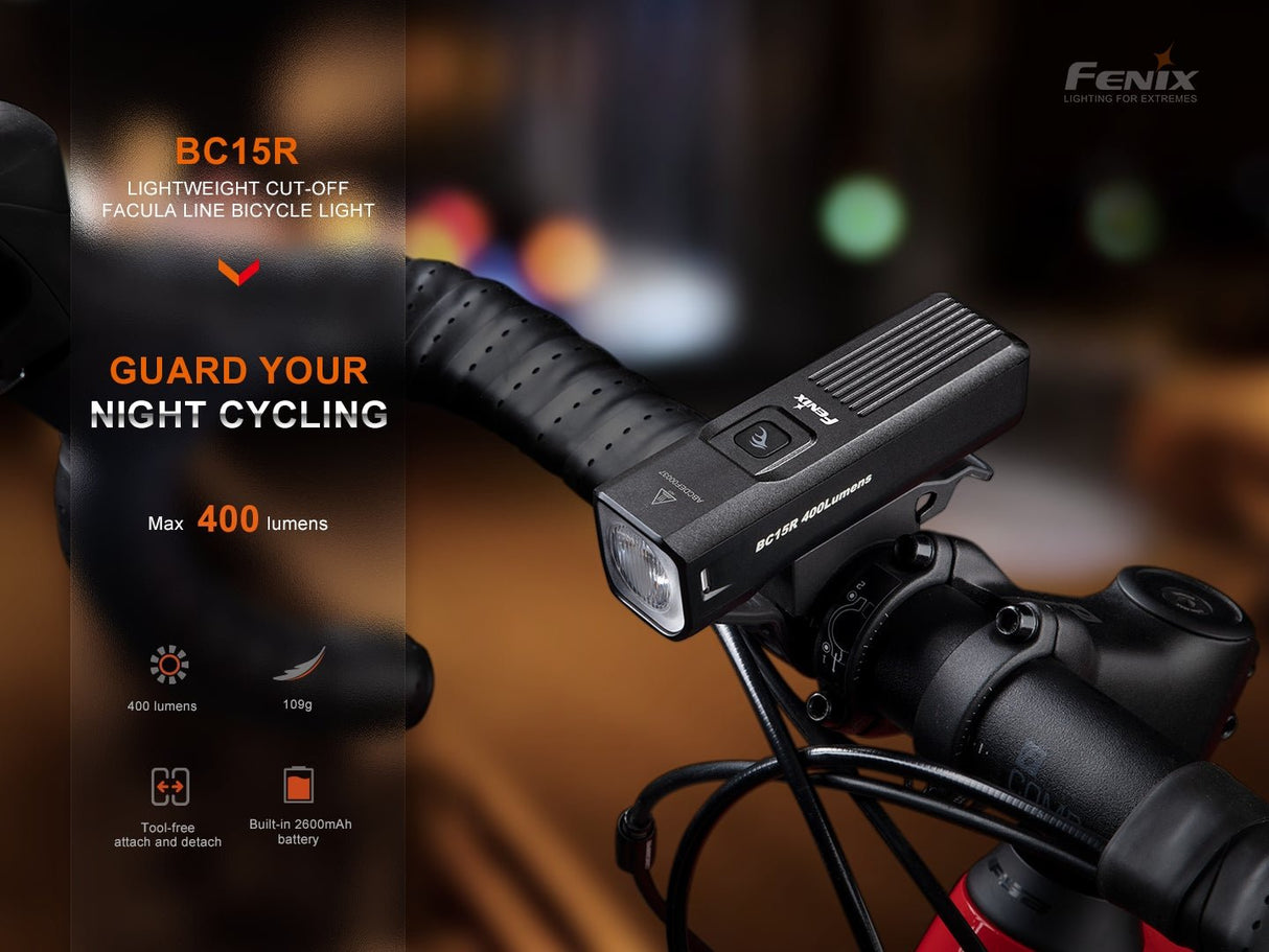 Fenix BC15R Lightweight Rechargeable Bicycle Light - Magnadyne
