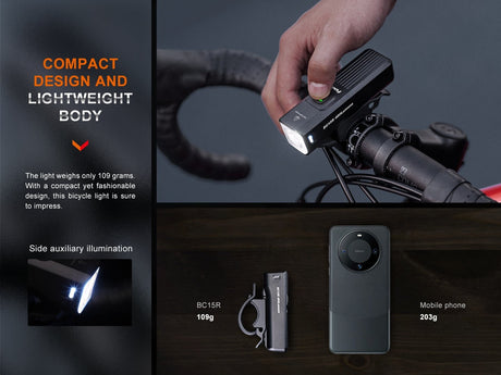 Fenix BC15R Lightweight Rechargeable Bicycle Light - Magnadyne