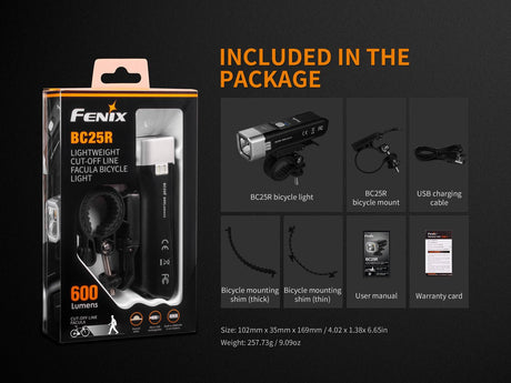 Fenix BC25R LED Bike Light - Magnadyne