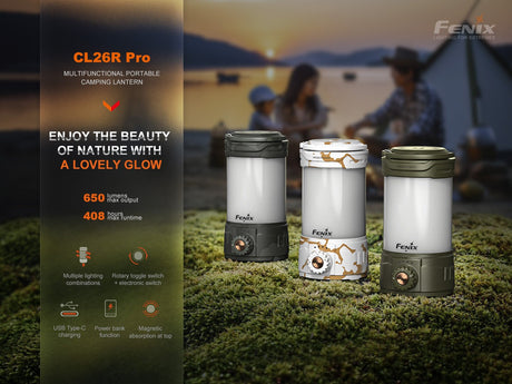 Fenix CL26R PRO High Performance LED Rechargeable Camping Lantern - Magnadyne
