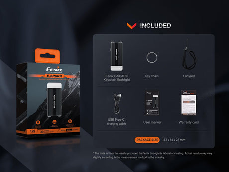 Fenix E - SPARK Ultra - Thin Powerbank LED Flashlight - Magnadyne