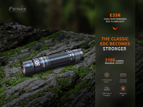 Fenix E35R High-Performance Rechargeable LED Flashlight - Magnadyne