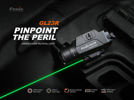 Fenix GL23R Green Laser Tactical Light - Magnadyne