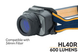 Fenix HL40R Focusable USB Rechargeable LED Headlamp - Magnadyne