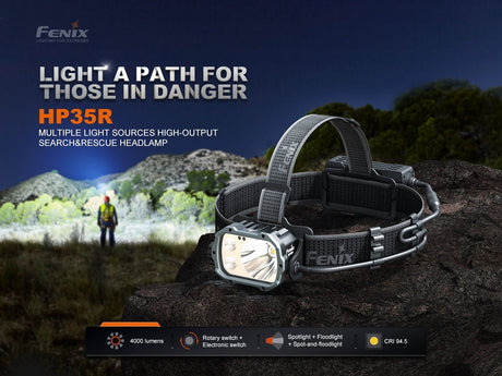 Fenix HP35R Search and Rescue Headlamp - Magnadyne