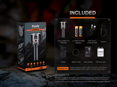 Fenix LR35R PRO Rechargeable Palm-Sized Searchlight - Magnadyne