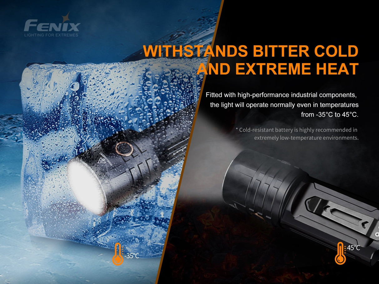 Fenix LR35R Rechargeable LED Flashlight - 10,000 Lumens - Magnadyne