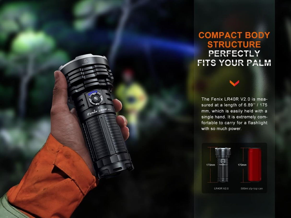 Fenix LR40R V2.0 Rechargeable LED Searchlight - Magnadyne