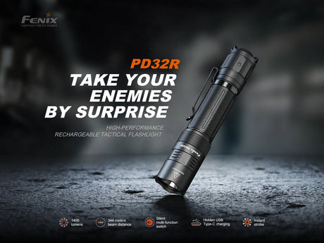 Fenix PD32R Rechargeable Silent Switch LED Flashlight - Magnadyne