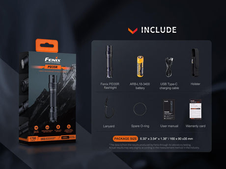 Fenix PD35R Compact Rechargeable Tactical Flashlight - Magnadyne