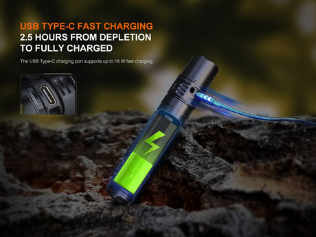 Fenix PD36R V2 Compact Rechargeable Tactical Flashlight - 1700 Lumens - Magnadyne
