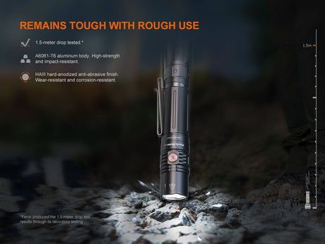 Fenix PD36R V2 Compact Rechargeable Tactical Flashlight - 1700 Lumens - Magnadyne