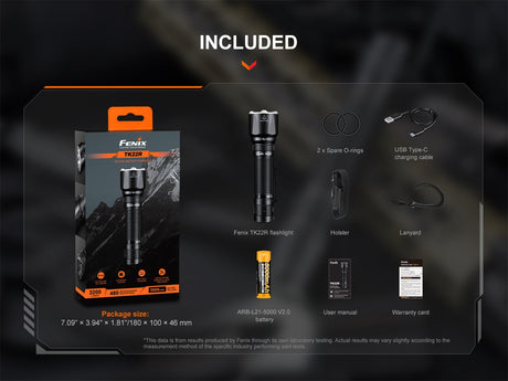 Fenix TK22R Rechargeable Tactical & Duty Flashlight - Magnadyne