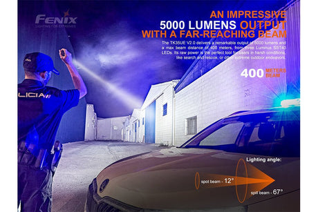 Fenix TK35UE V2.0 Flashlight - 5000 Lumens - Magnadyne