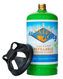 Flame King 2 Pack 1 lb. Refillable Propane Tank Cylinder - Magnadyne