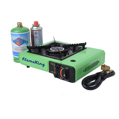 Flame King Portable Butane & Propane Gas Stove with Single Burner - Magnadyne