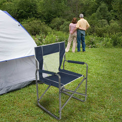 Foldable Camping Director's Chair with Breathable Mesh Back - Magnadyne