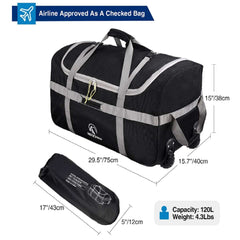 Foldable Duffle Bag with Wheels for Travel 85/120L - Magnadyne