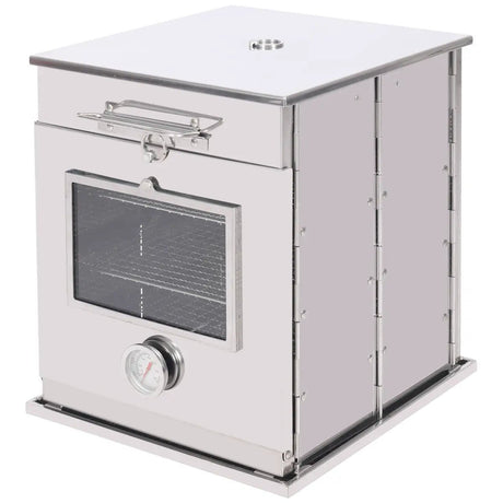 Foldable Stainless Steel Camping Oven with 3 Tier Grill for Propane Stove Baking Outdoor Cooking - Magnadyne