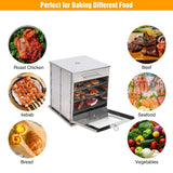 Foldable Stainless Steel Camping Oven with 3 Tier Grill for Propane Stove Baking Outdoor Cooking - Magnadyne