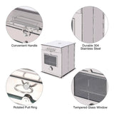 Foldable Stainless Steel Camping Oven with 3 Tier Grill for Propane Stove Baking Outdoor Cooking - Magnadyne