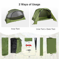 Folding Camping Tent cot for 1 Person - Magnadyne