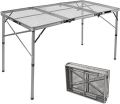 Folding Grill Table for Outside with Adjustable Height Legs - Magnadyne