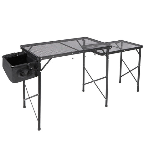 Folding Grill Table for Outside with Adjustable Height Legs - Magnadyne