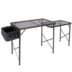 Folding Grill Table for Outside with Adjustable Height Legs - Magnadyne