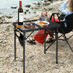 Folding Grill Table for Outside with Adjustable Height Legs - Magnadyne