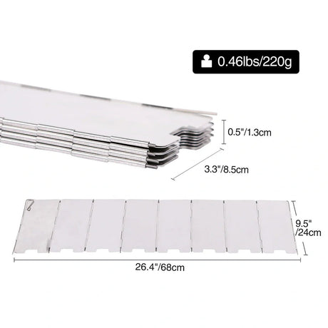 Folding Outdoor Stove Windscreen,9/10/12 Plates - Magnadyne