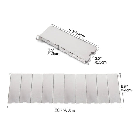 Folding Outdoor Stove Windscreen,9/10/12 Plates - Magnadyne
